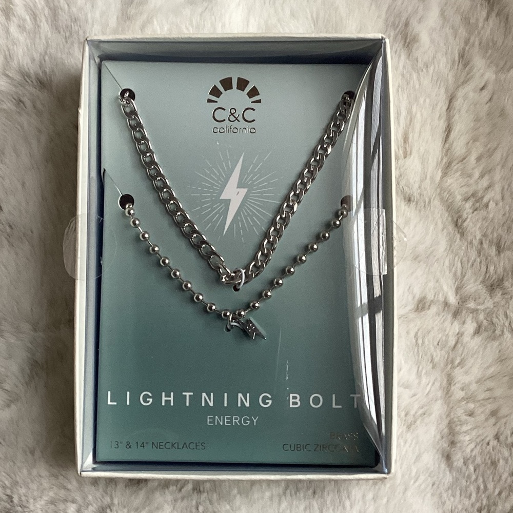 C&C California Lightening Bolt Energy Necklaces, NIB